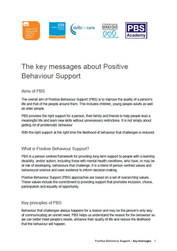 Positive Behaviour Support for Adults and Children with Challenging ...