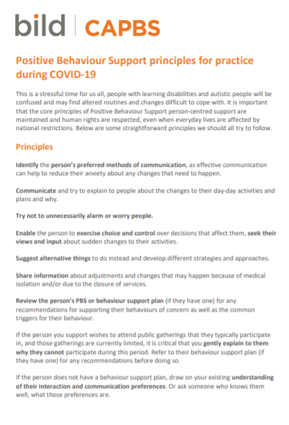 Positive Behaviour Support for Adults and Children with Challenging ...